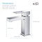 Kibi Cubic Single Handle Bathroom Vanity Sink Faucet with Pop Up Drain C-KBF1002CH-KPW100CH - alternate 3